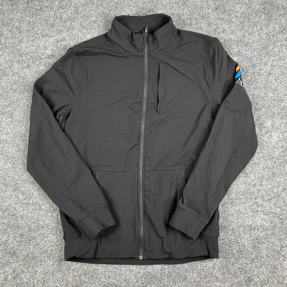 Lululemon Black Jacket Mens XL Full Zip Lightweight Stretch Casual Outdoor Layer
